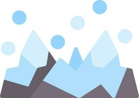 cubierto de nieve montaña vector icono diseño