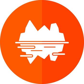 glaciar bahía vector icono diseño