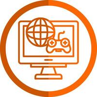 Online Gaming Vector Icon Design