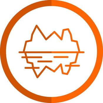 glaciar bahía vector icono diseño