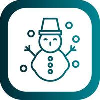 Snowman Vector Icon Design