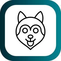 Husky Vector Icon Design