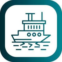 Icebreaker ship in action Vector Icon Design