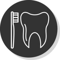 diente cepillo vector icono diseño