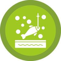 Ice fishing Vector Icon Design