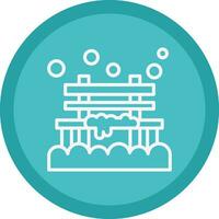 Snow-covered bench Vector Icon Design