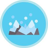 cubierto de nieve montaña vector icono diseño