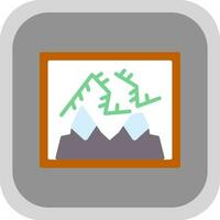 Northern lights photography Vector Icon Design