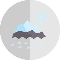 Snowy mountain peak Vector Icon Design