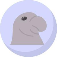 Northern fur seal Vector Icon Design