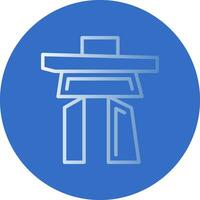 Inukshuk Vector Icon Design