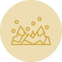 Snow-covered mountain Vector Icon Design