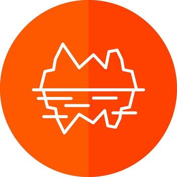 glaciar bahía vector icono diseño