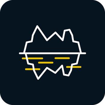 glaciar bahía vector icono diseño