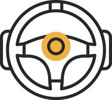 Steering Wheel Vector Icon Design