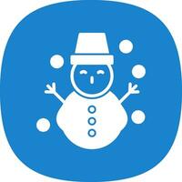 Snowman Vector Icon Design