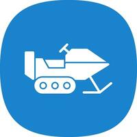 Snowmobile Vector Icon Design