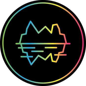 glaciar bahía vector icono diseño