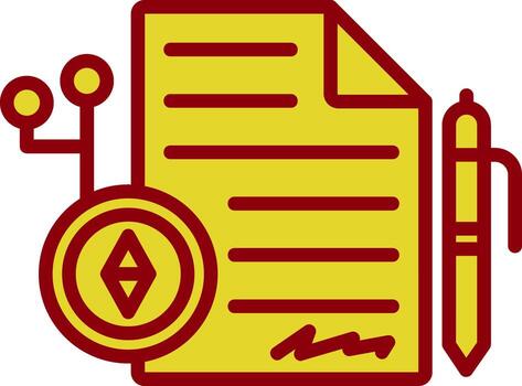 inteligente contratos vector icono diseño