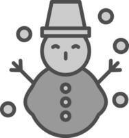 Snowman Vector Icon Design