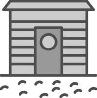 Ice fishing hut Vector Icon Design