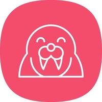 Walrus Vector Icon Design