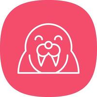 Walrus Vector Icon Design