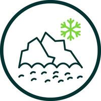 Snowy mountain peak Vector Icon Design