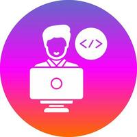 diseño de icono de vector de programador