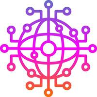 Global Network Vector Icon Design
