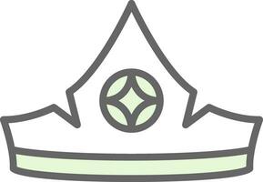 Aurora crown Vector Icon Design