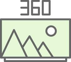 360 Image Vector Icon Design