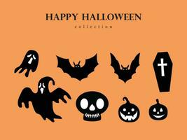 halloween happy vector element horror october cartoon evil haunted pumpkin invite party monster art