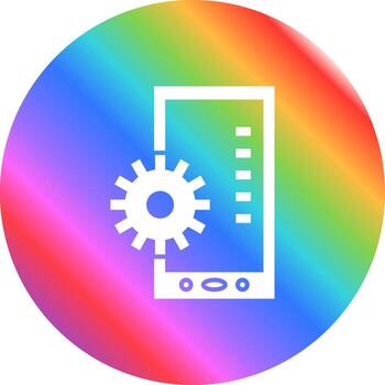icono de vector de desarrollo de aplicaciones móviles