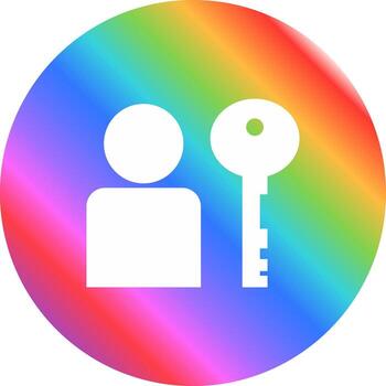 icono de vector de autenticación de usuario