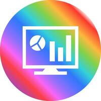 Analytics on screen Vector Icon