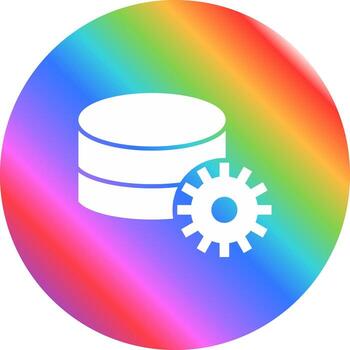 icono de vector de configuración de base de datos