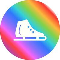 icono de vector de zapato de patinaje sobre hielo