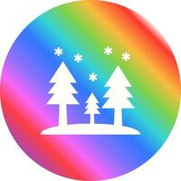 Snowing in trees Vector Icon