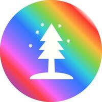 Tree in Snow Vector Icon