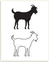 Goat silhouette icon symbol logo black design vector illustration