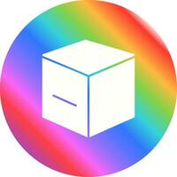 icono de vector de cubo