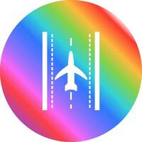 Plane on Runway Vector Icon