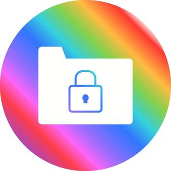 icono de vector de carpeta segura