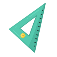 Cute triangle ruler png