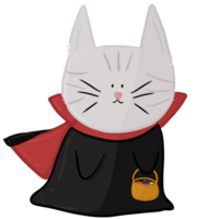 söt dracula katt png