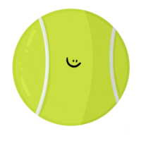 Cute tennis ball with smile png