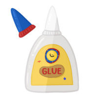 Cute glue with lid open png