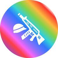 Gun and Helmet Vector Icon