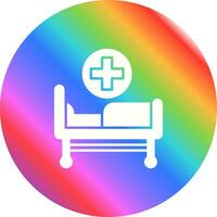 icono de vector de cama de hospital